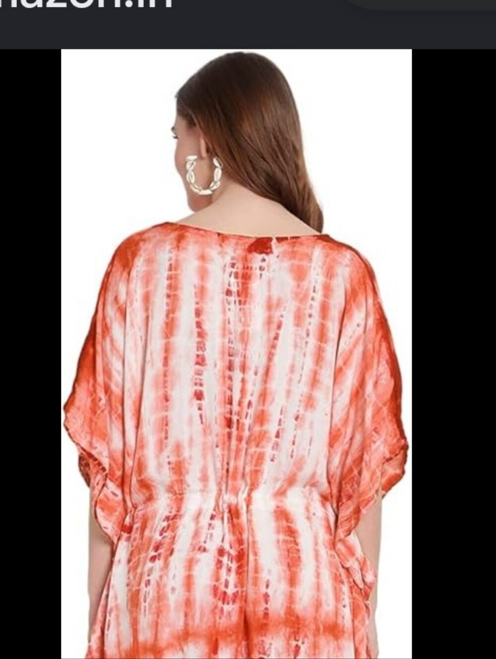 Only Nine  woman tie dyed beach coverup OS orange cool designs fits great